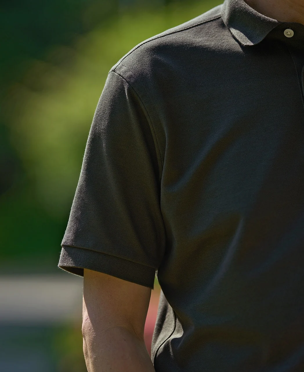 Ribbed Kanoko Knit Polo Shirt - Image 7