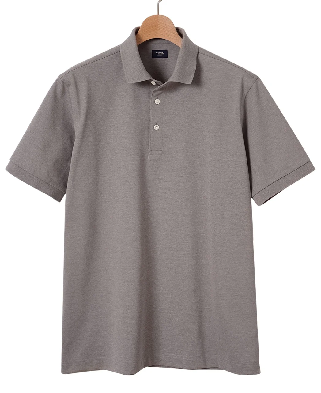 Ribbed Kanoko Knit Polo Shirt - Image 9