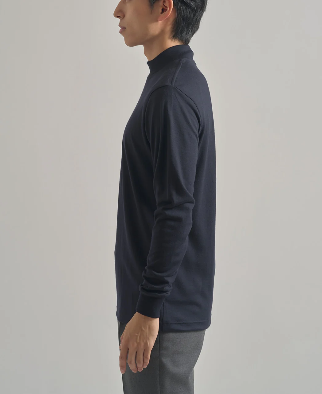 Merino Wool Mock Neck T-Shirt - Image 8
