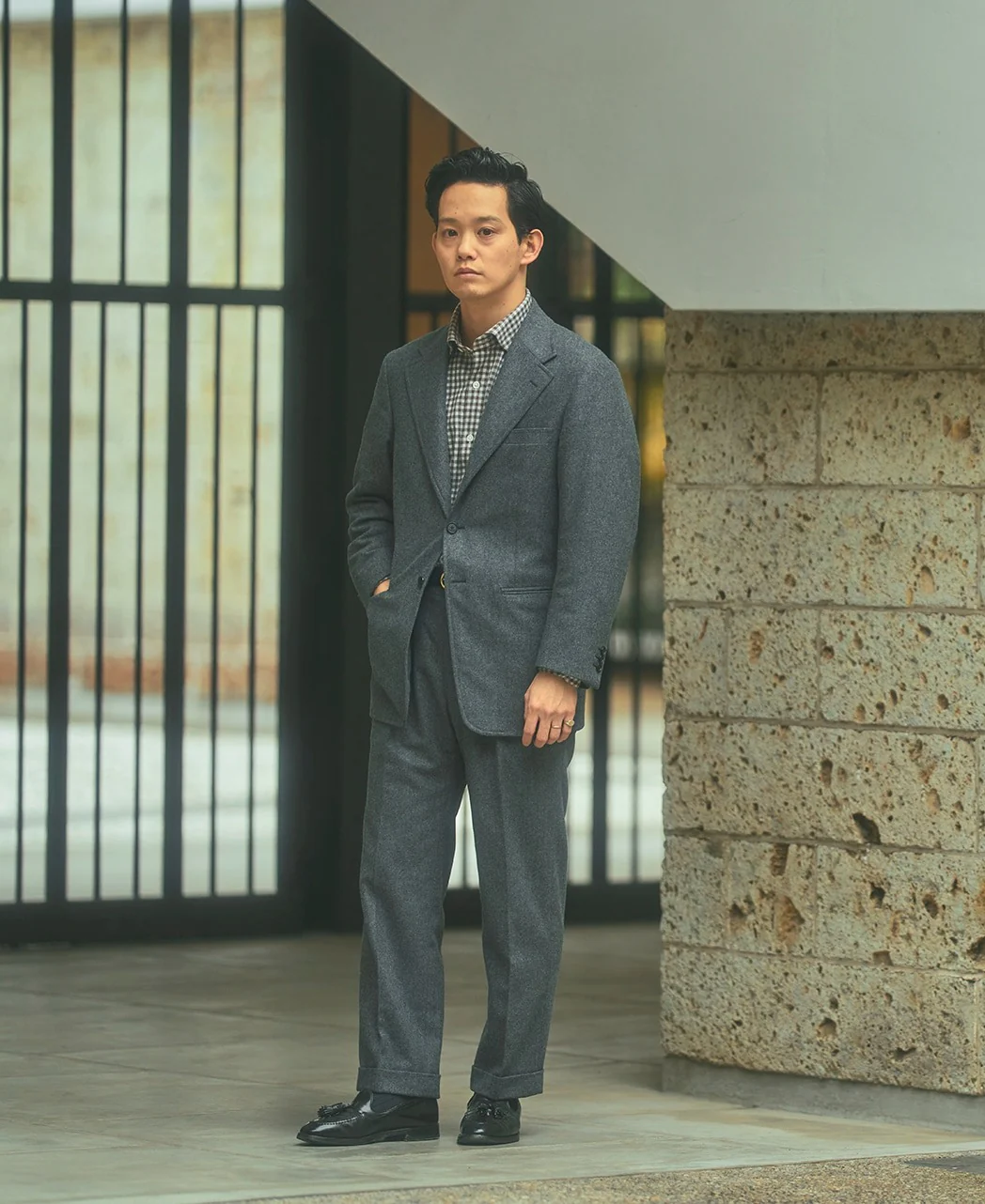 TOKYO SLIM FIT -  Spread J-Tech Stretch EASY CARE Flannel - Image 4