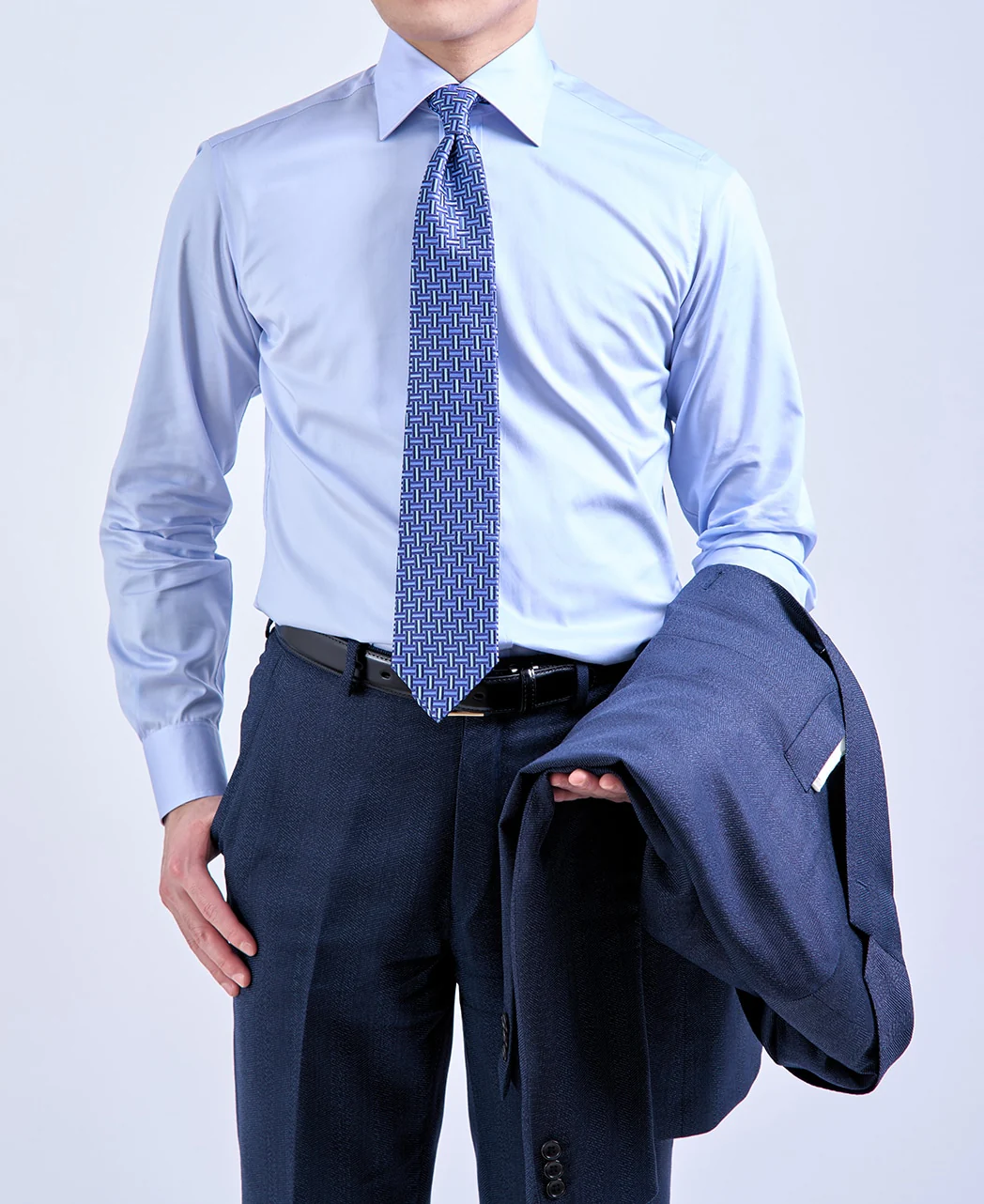 TOKYO SLIM FIT - Semi-spread Micro Twill 400 COUNT Paris Collection - Image 12