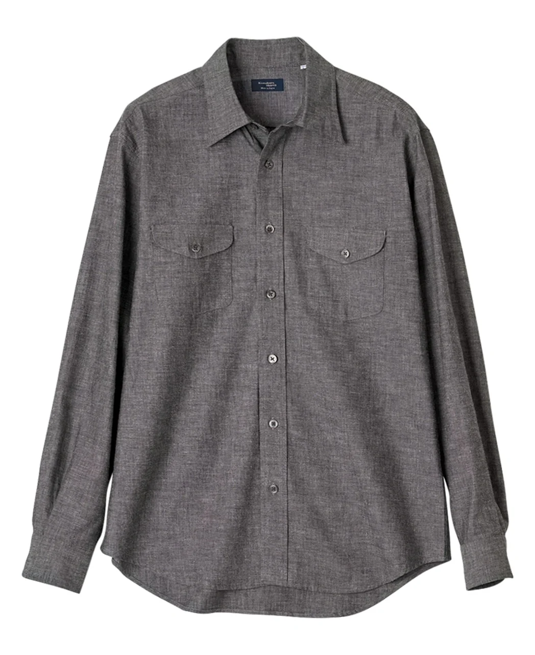 Casual Shirt Double Pocket Black Chambray
