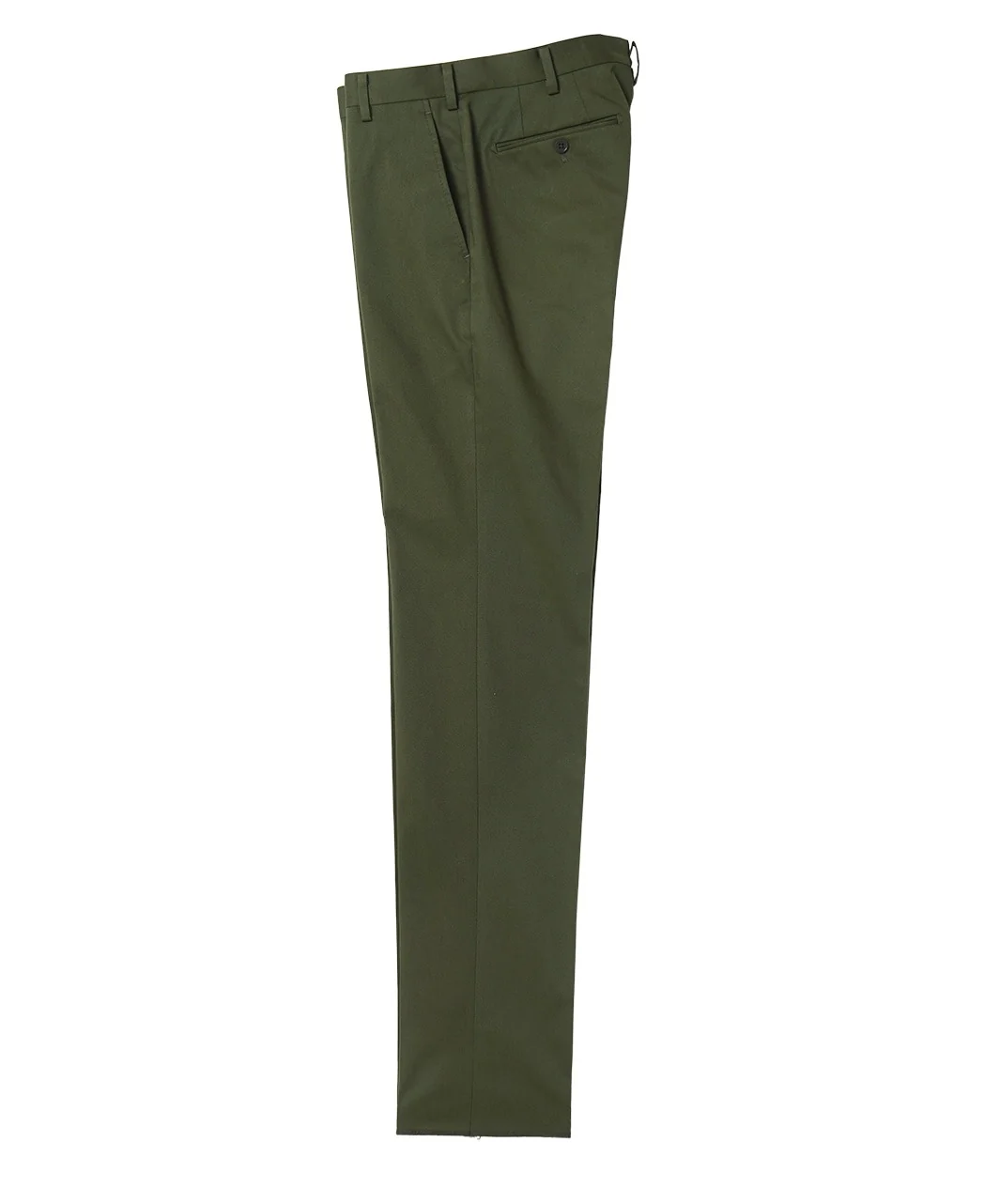 Flat-Front Stretch Pants Cotton Blend