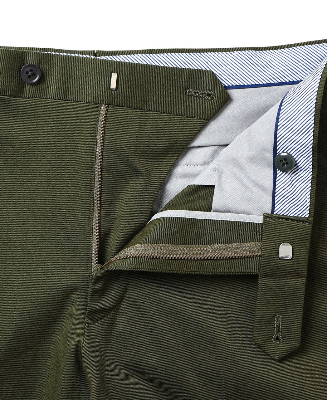 Flat-Front Stretch Pants Cotton Blend - Image 3