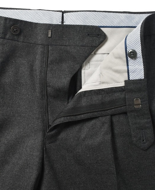 Wool Slacks Stretch Flannel single pleat - Image 9