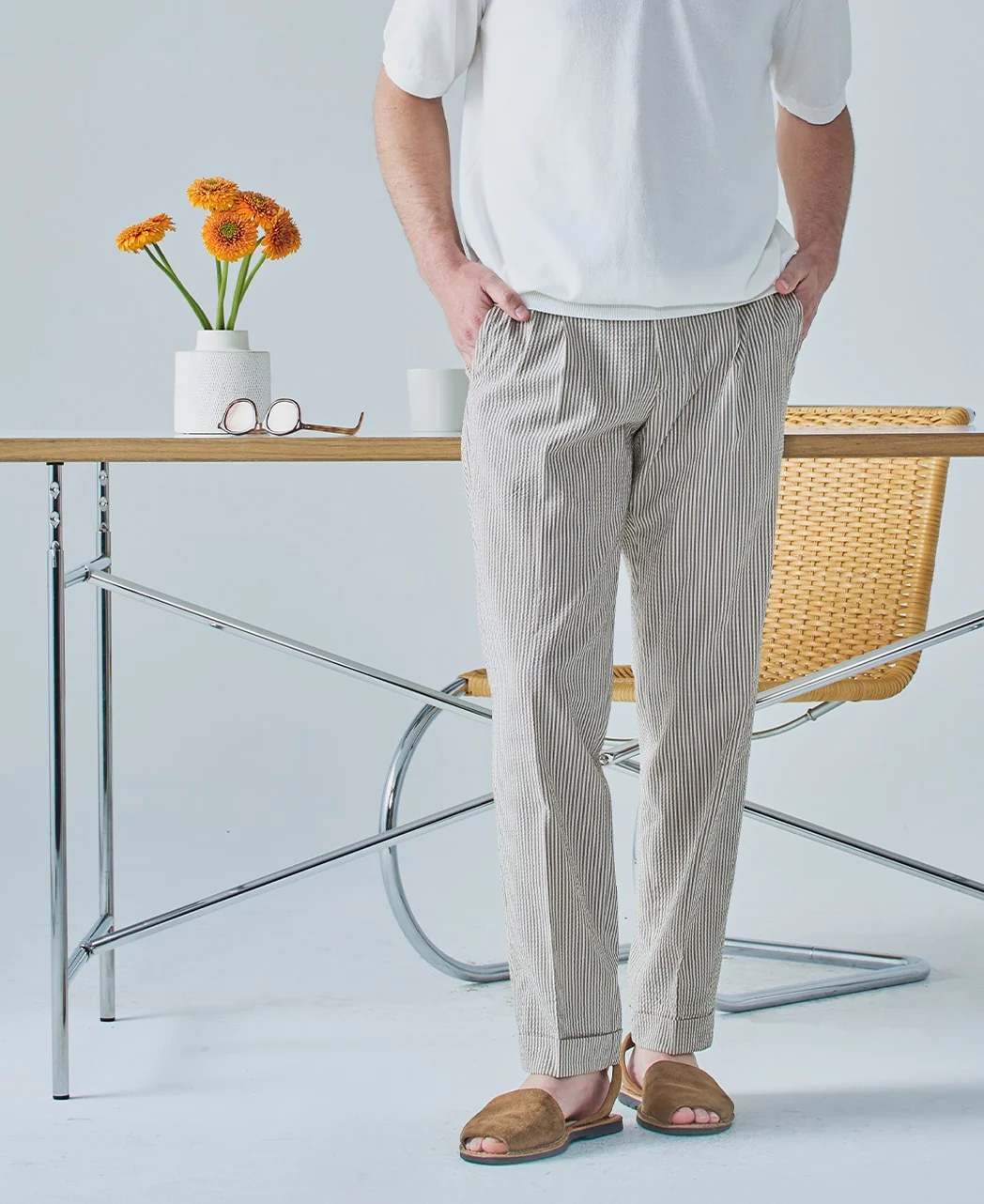 Drawcord Slacks Seersucker - Image 24