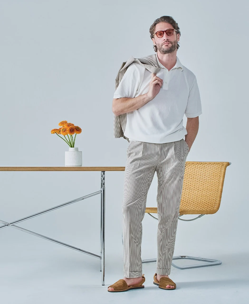 Drawcord Slacks Seersucker - Image 25