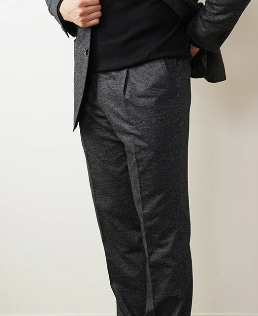 Wool Stretch Slacks (Single Pleat) Jersey Fabric - Image 2