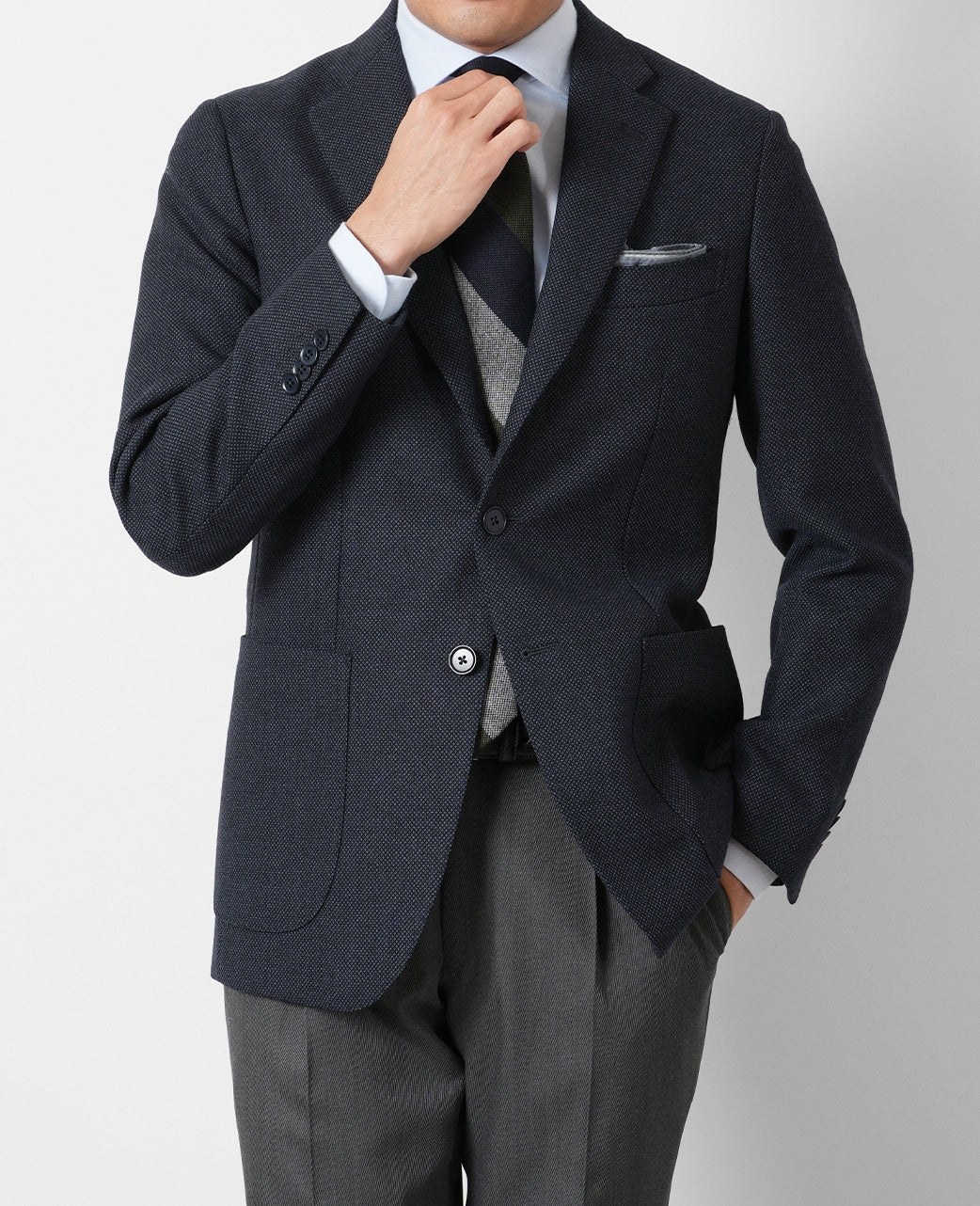 Birdseye Pattern Jacket - Image 8