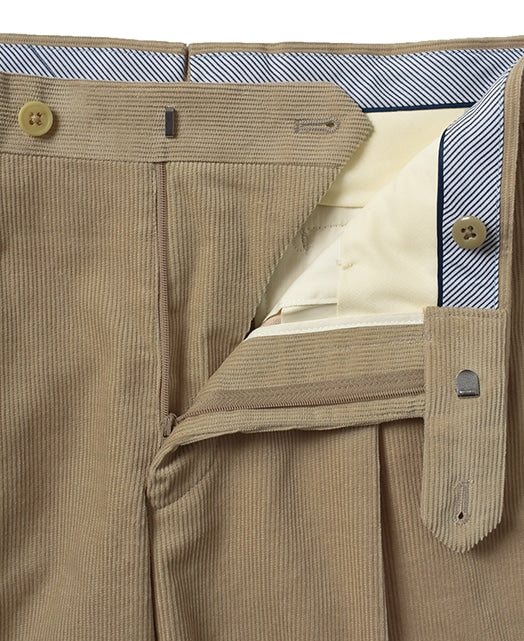Cotton pants Fine-wale corduroy single pleat - Image 10