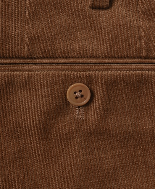 Cotton pants Fine-wale corduroy single pleat - Image 4