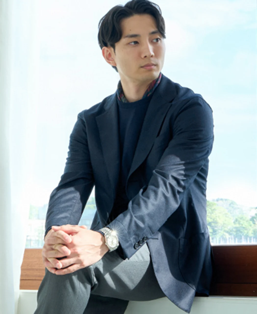 TECH WOOL Slacks single pleat - Image 4
