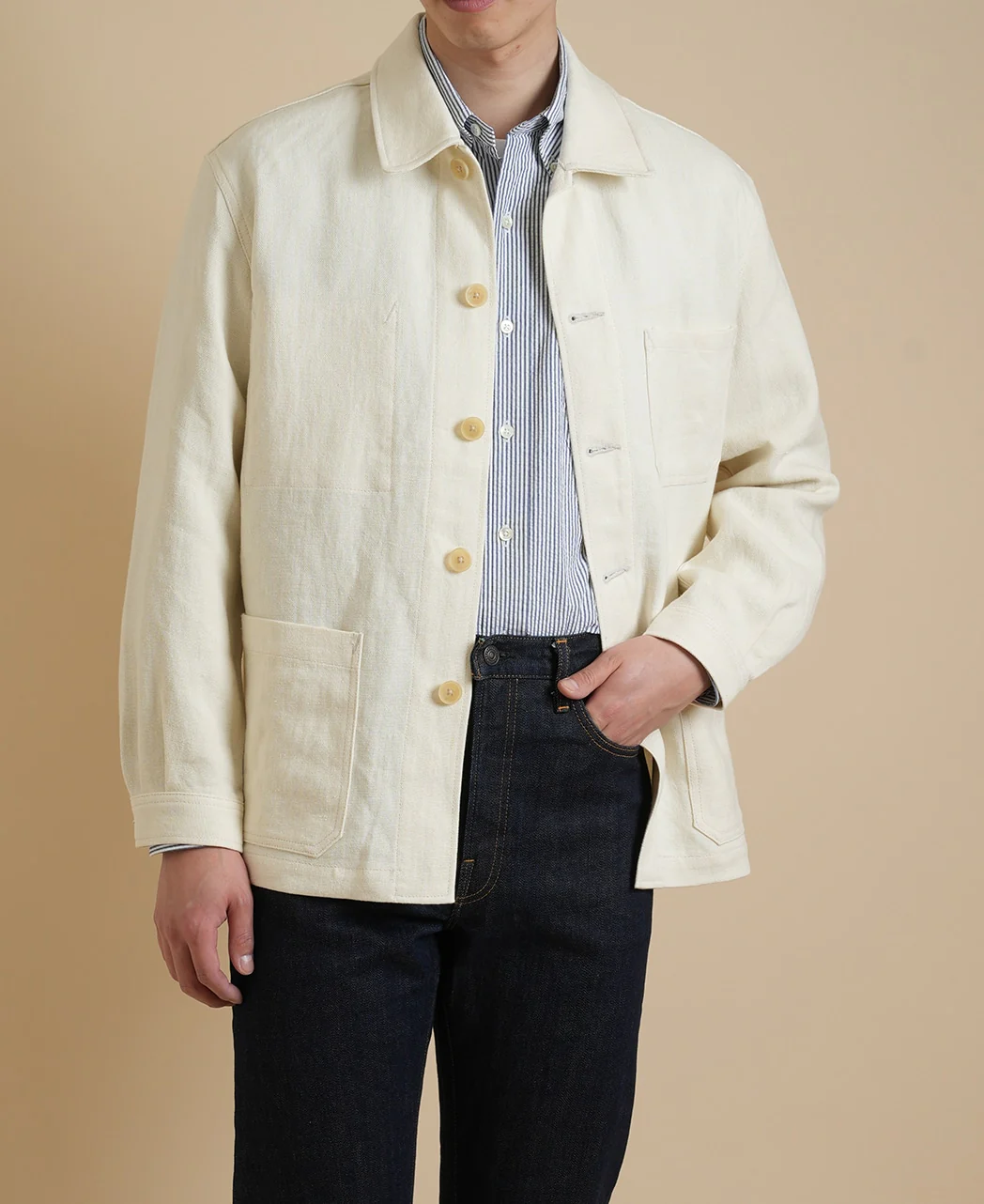 FRENCH WORK JACKET LINEN CANVAS - Image 14