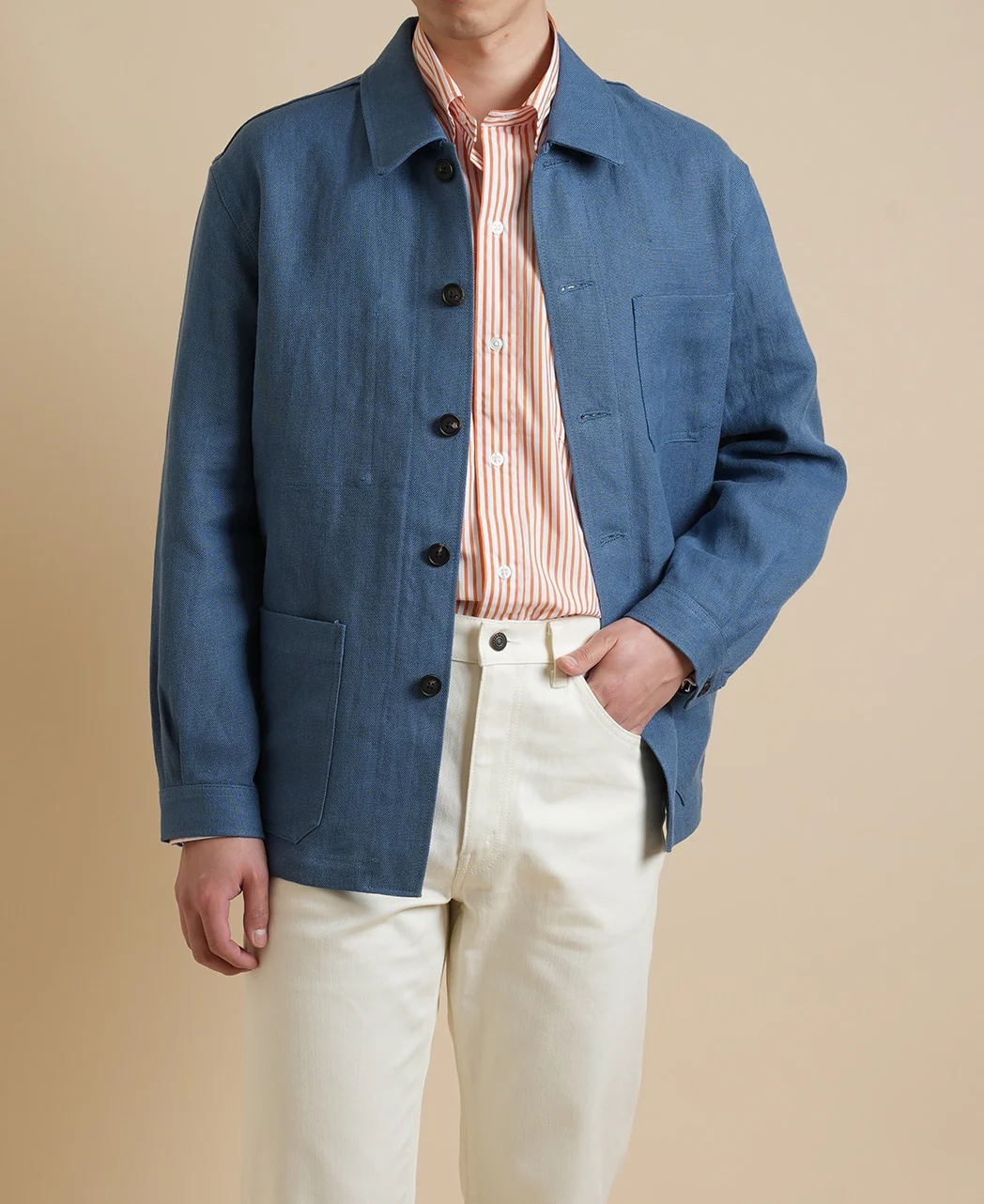 FRENCH WORK JACKET LINEN CANVAS - Image 4
