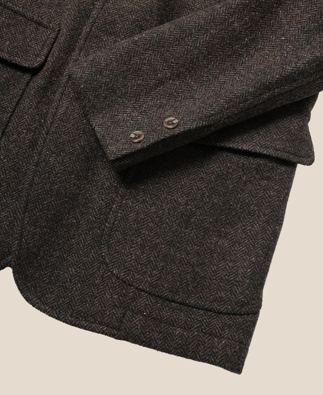 Unstructured Ivy Blazer Brown Tweed - Image 5