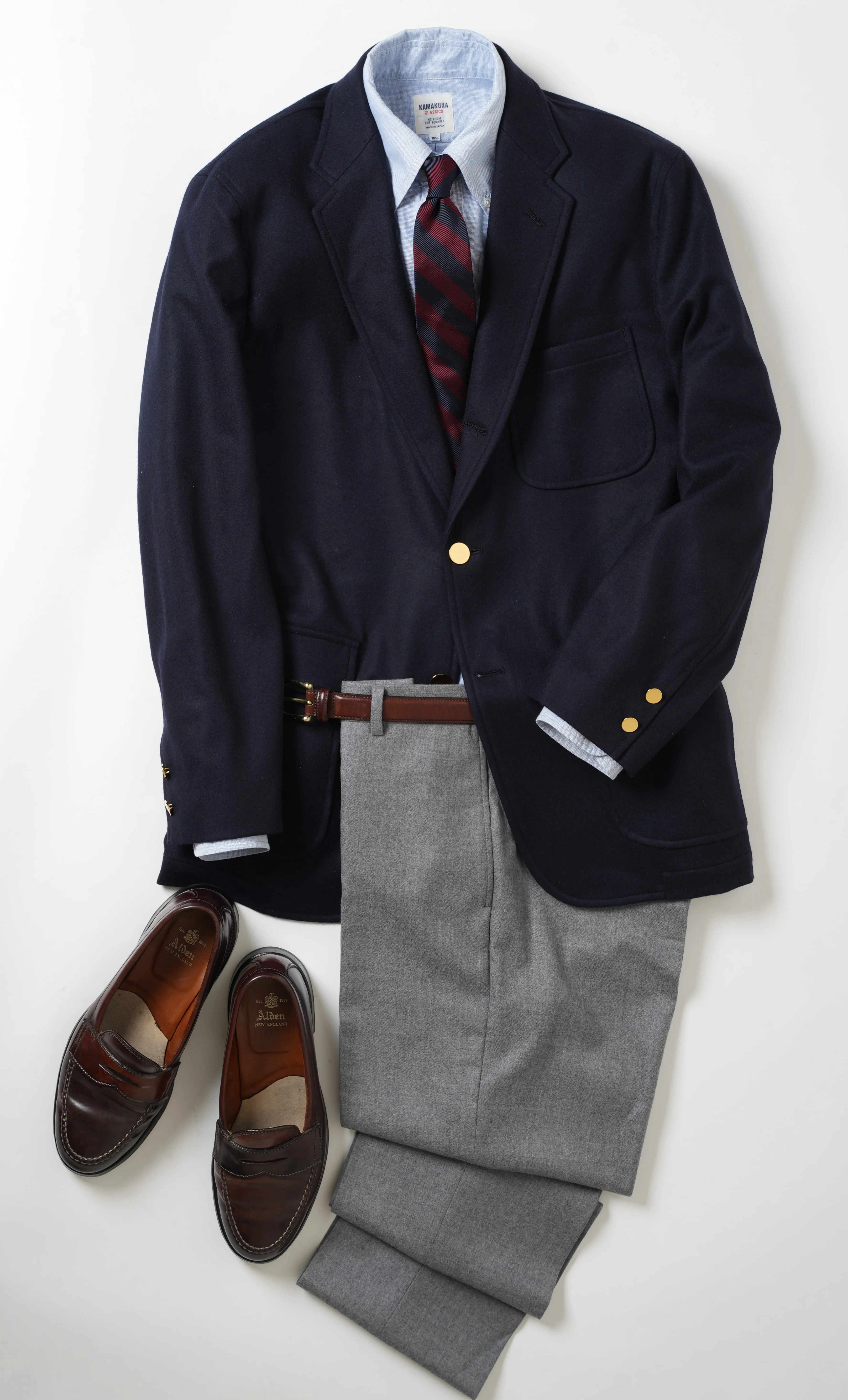 Unstructured Ivy Blazer Navy Flannel - Image 7