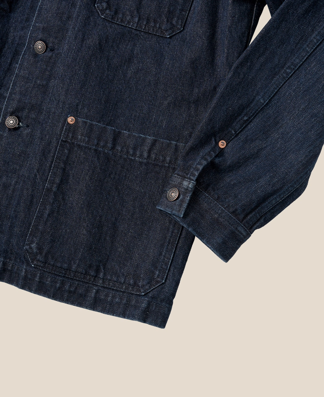 Denim French Work Jacket - Image 10