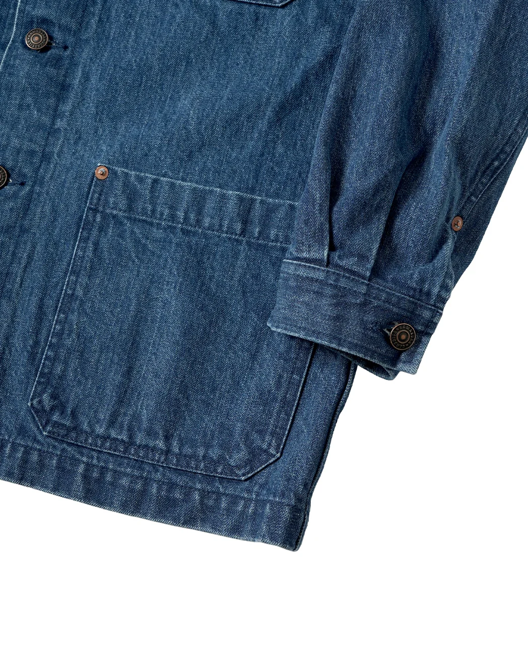 Denim French Work Jacket - Image 5