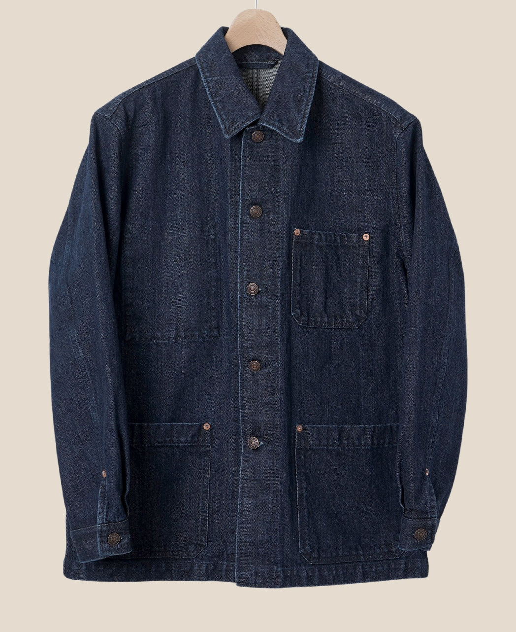 Denim French Work Jacket - Image 6