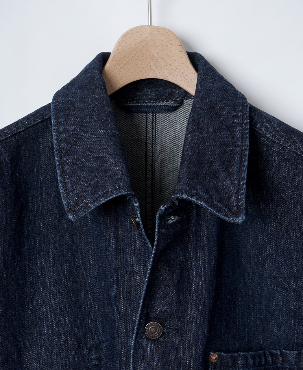 Denim French Work Jacket - Image 9